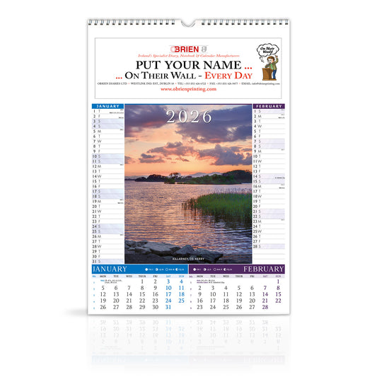 40 Shades of Green - Large Wirebound Custom Calendar