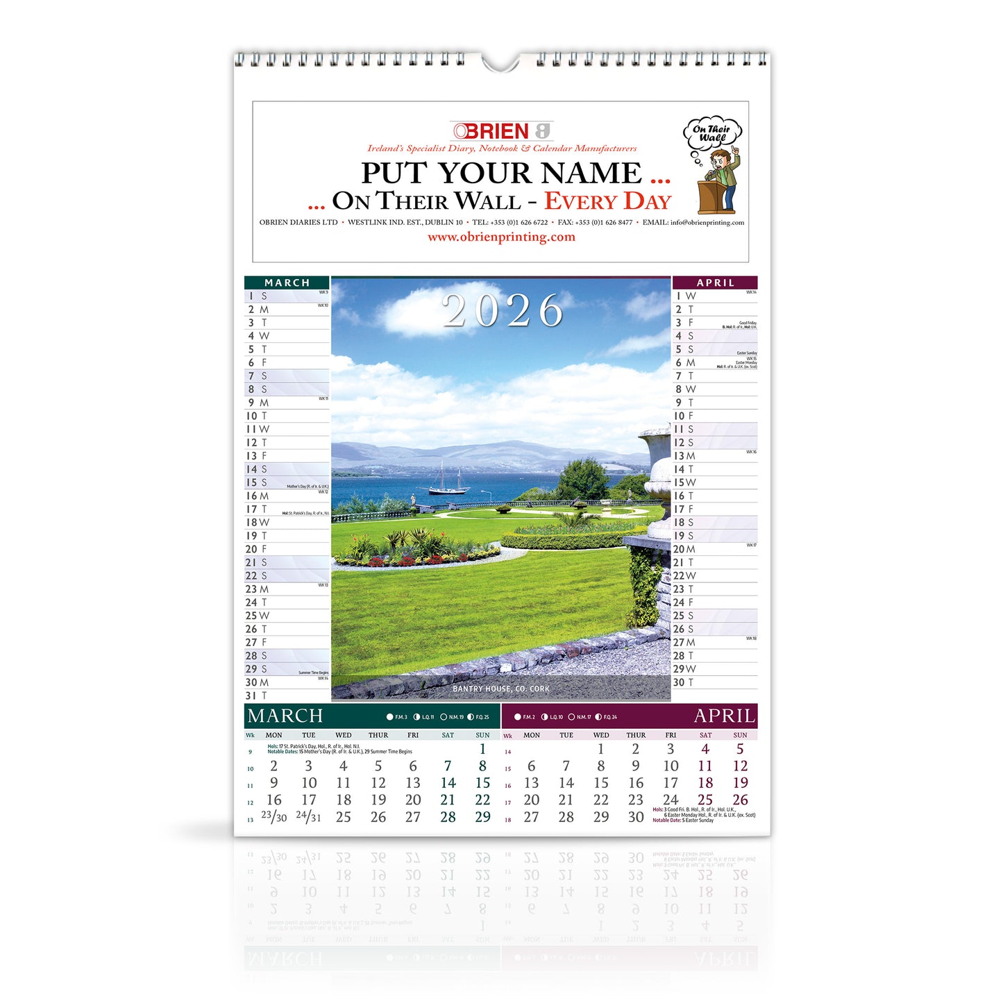 40 Shades of Green - Large Wirebound Custom Calendar