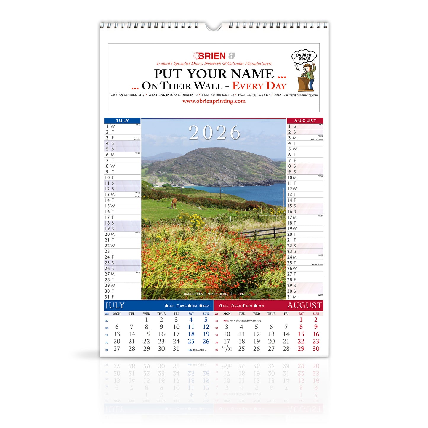 40 Shades of Green - Large Wirebound Custom Calendar
