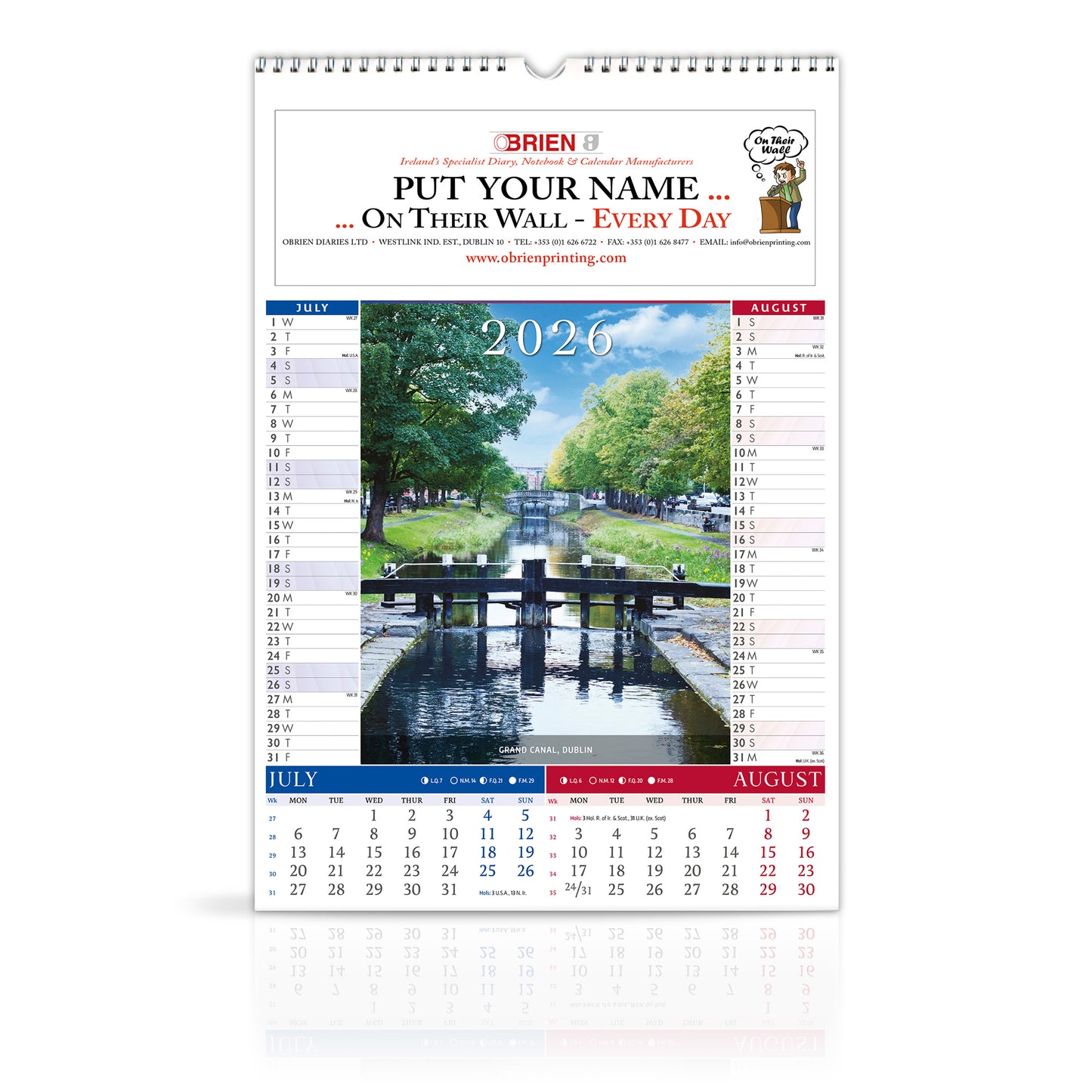 40 Shades of Green - Large Wirebound Custom Calendar