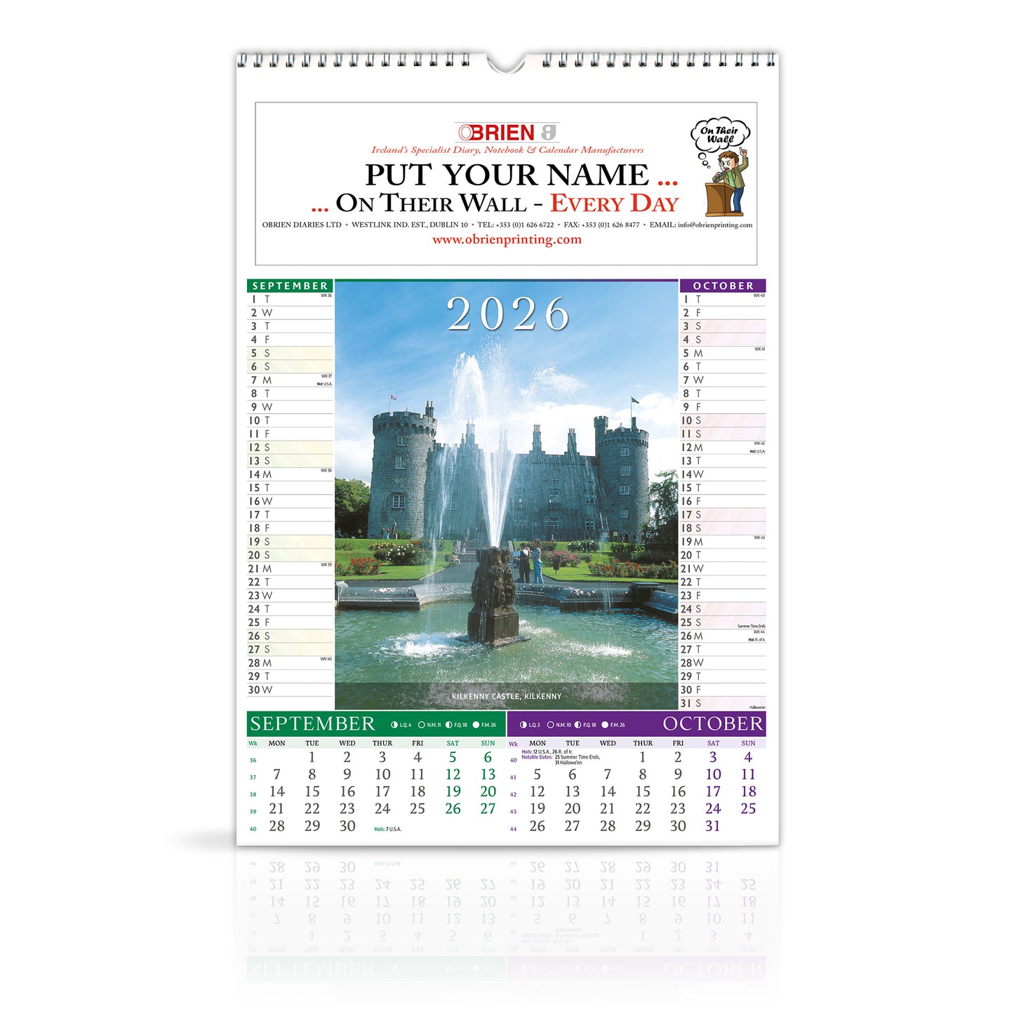 40 Shades of Green - Large Wirebound Custom Calendar