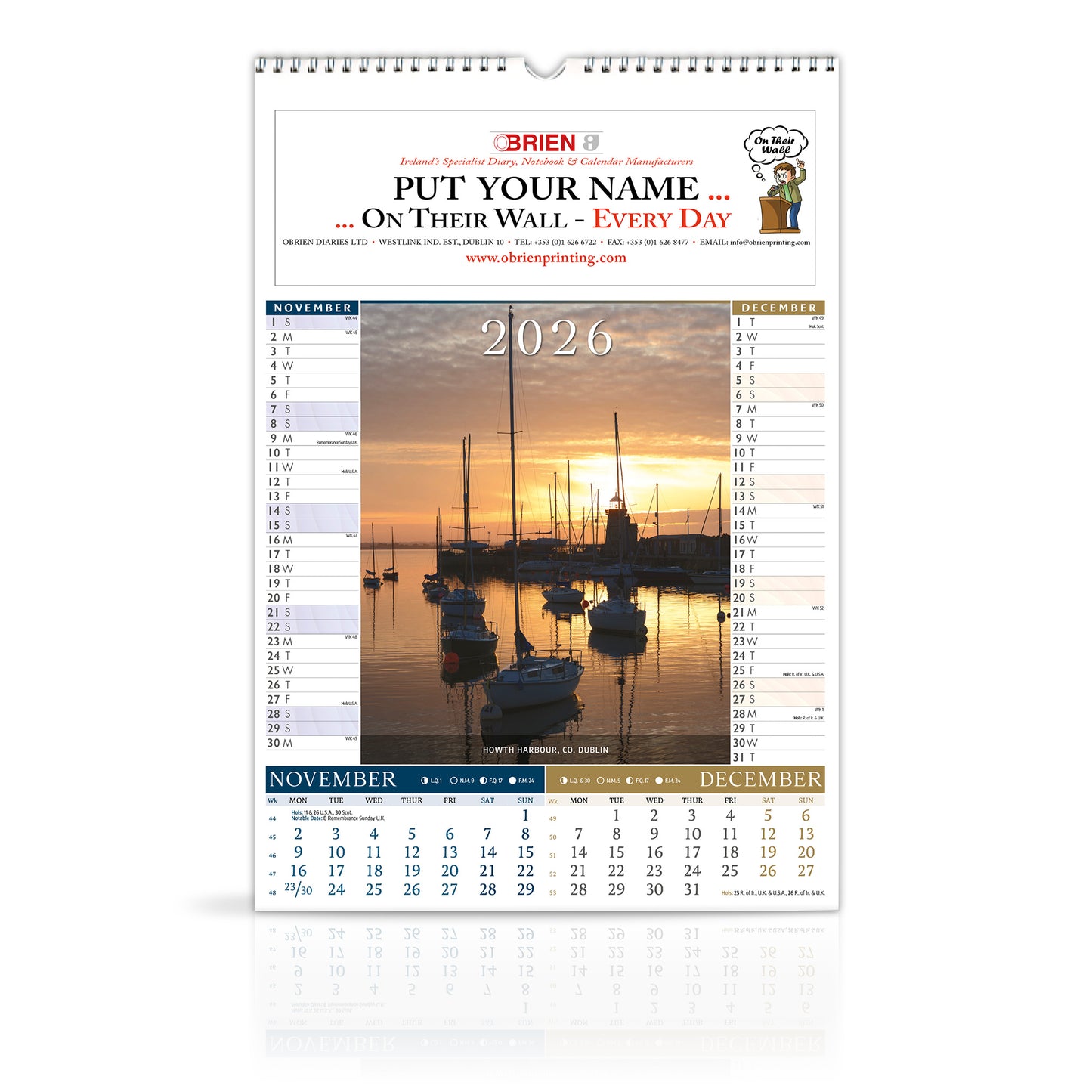 40 Shades of Green - Large Wirebound Custom Calendar