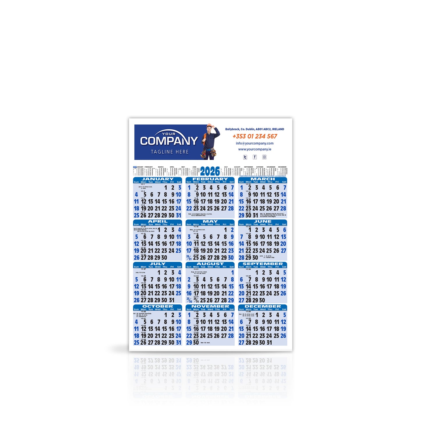 A2 or A3 Year to View - Extra Large Custom Planner