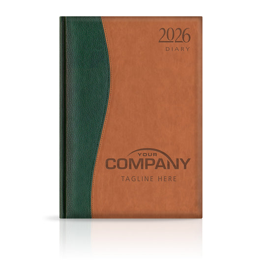 A4 Duotone 'Stitched' Padded Custom Diary