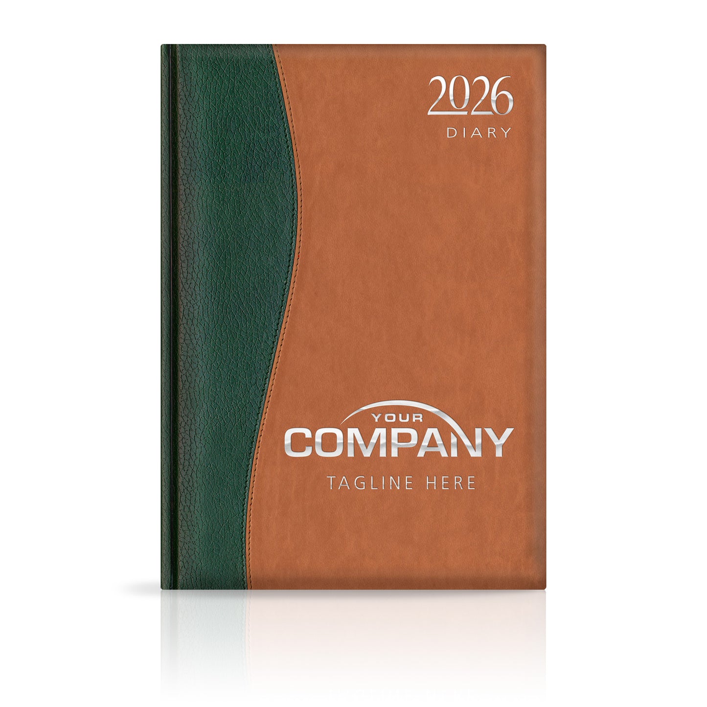 A4 Duotone 'Stitched' Padded Custom Diary