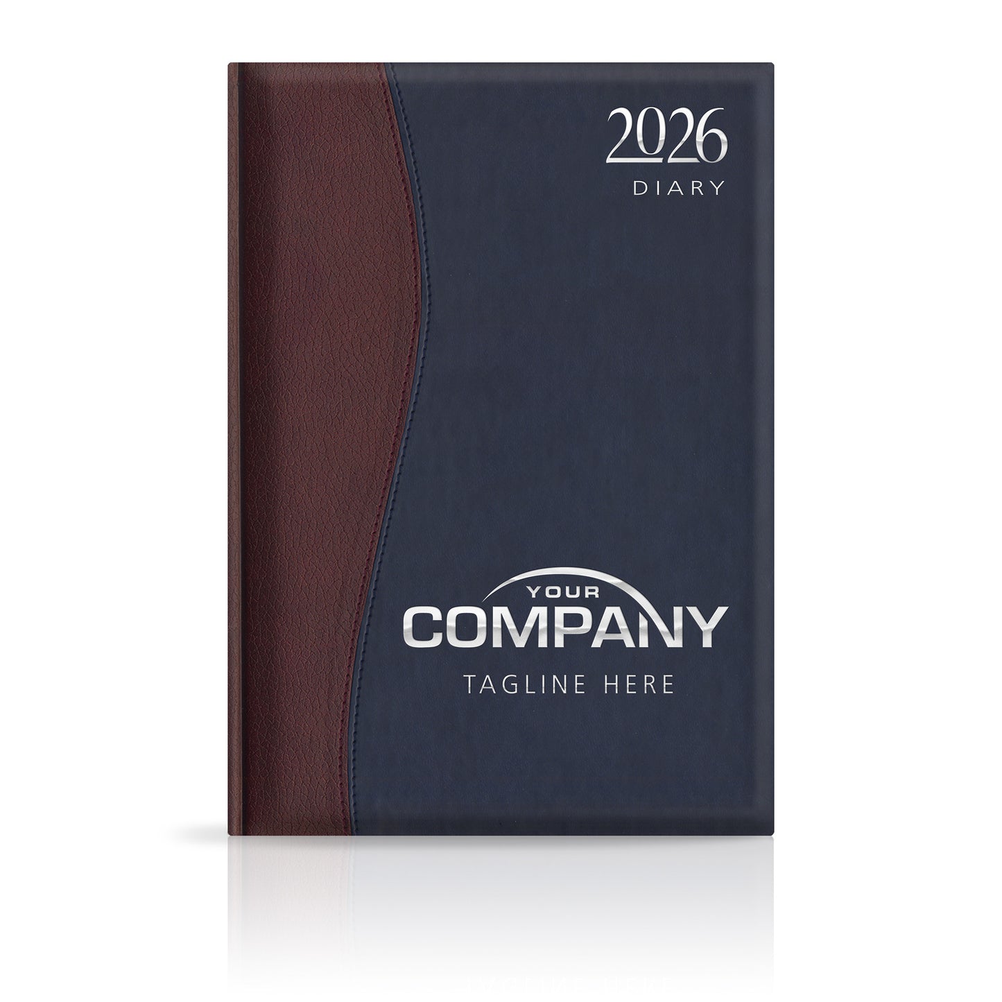 A4 Duotone 'Stitched' Padded Custom Diary