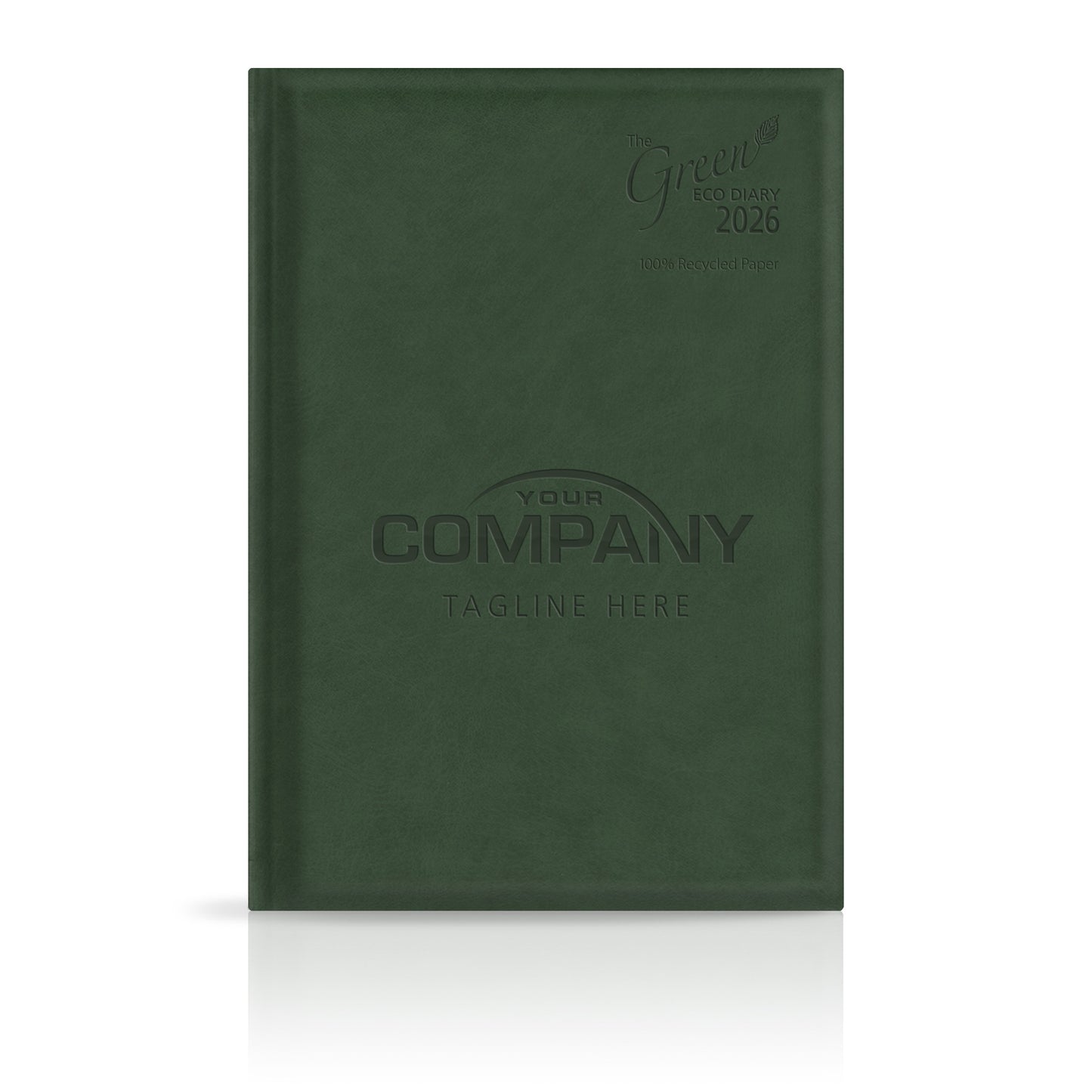 A4 'The Green Eco' Hardback or Padded Custom Diary