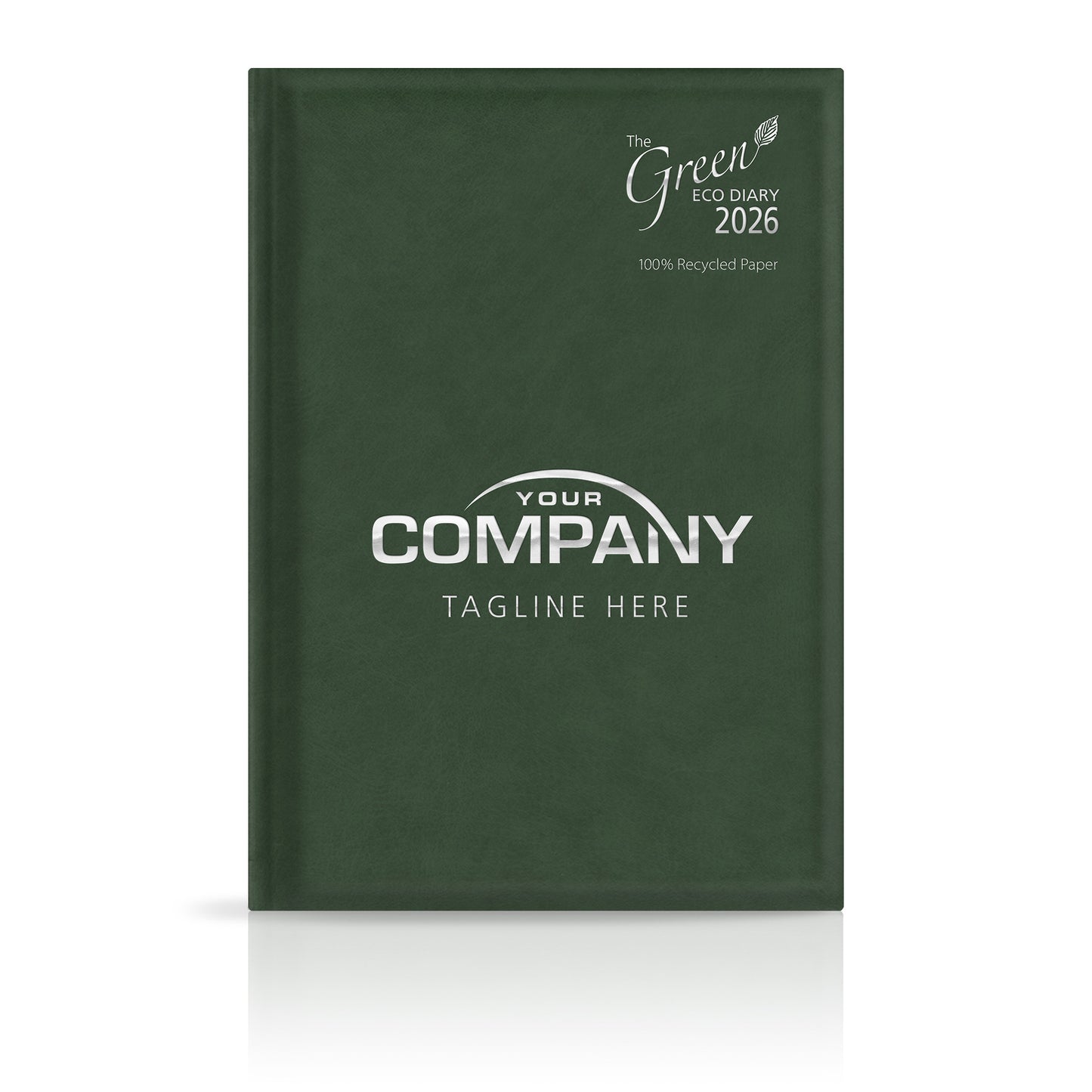 A4 'The Green Eco' Hardback or Padded Custom Diary