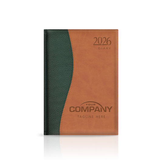 A5 Duotone 'Stitched' Padded Custom Diary