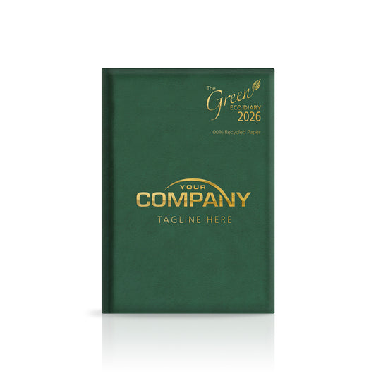 A5 'The Green Eco' Hardback or Padded Custom Diary