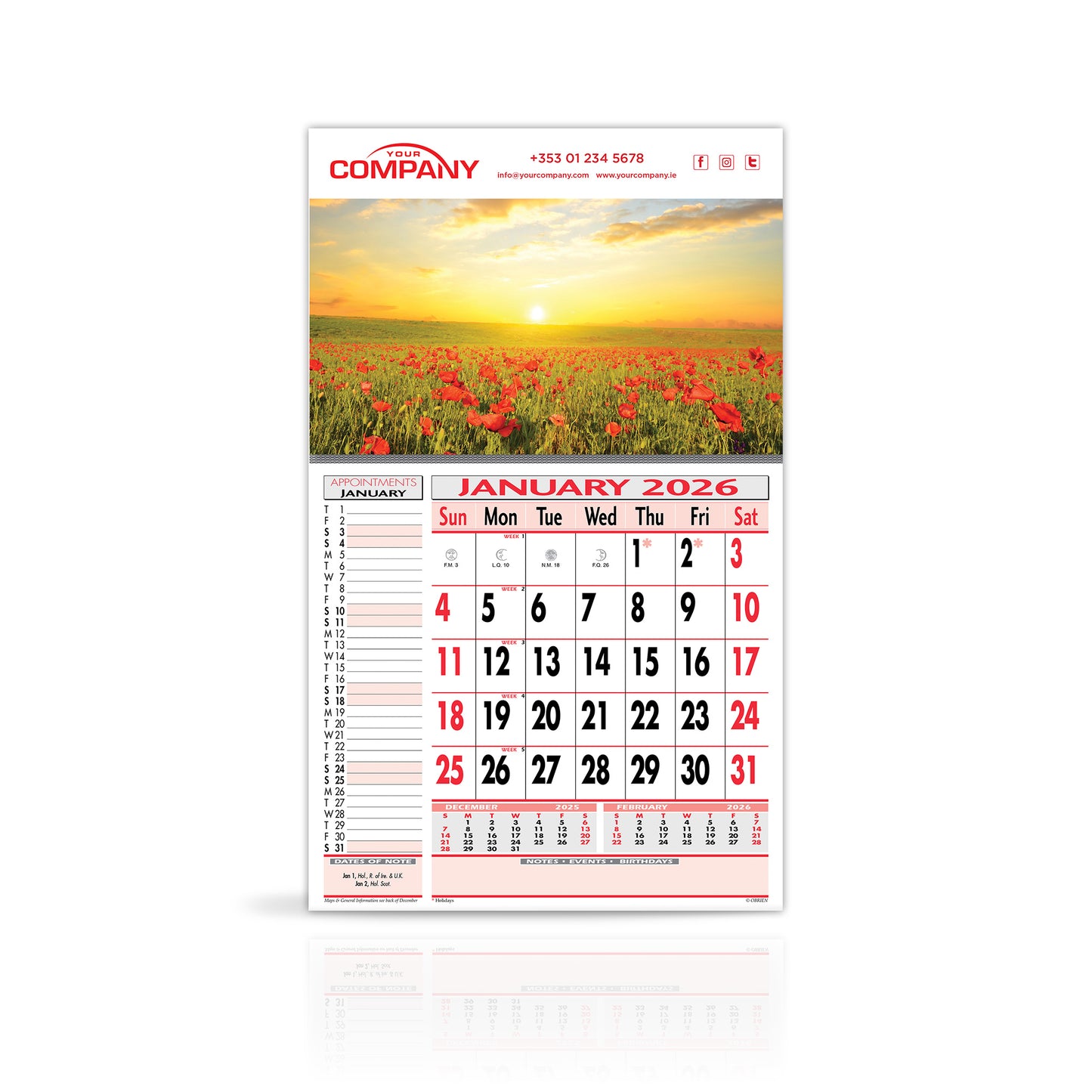 Large Pad - Sewn Custom Calendar