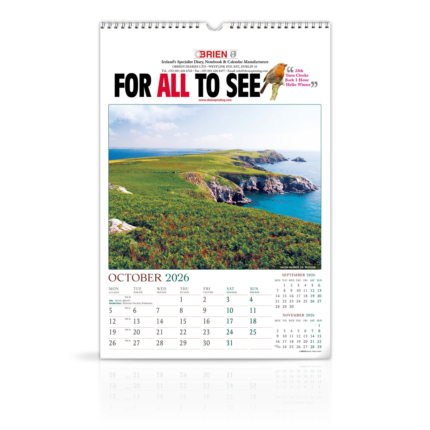 Moods of Ireland - Large Wirebound Custom Calendar