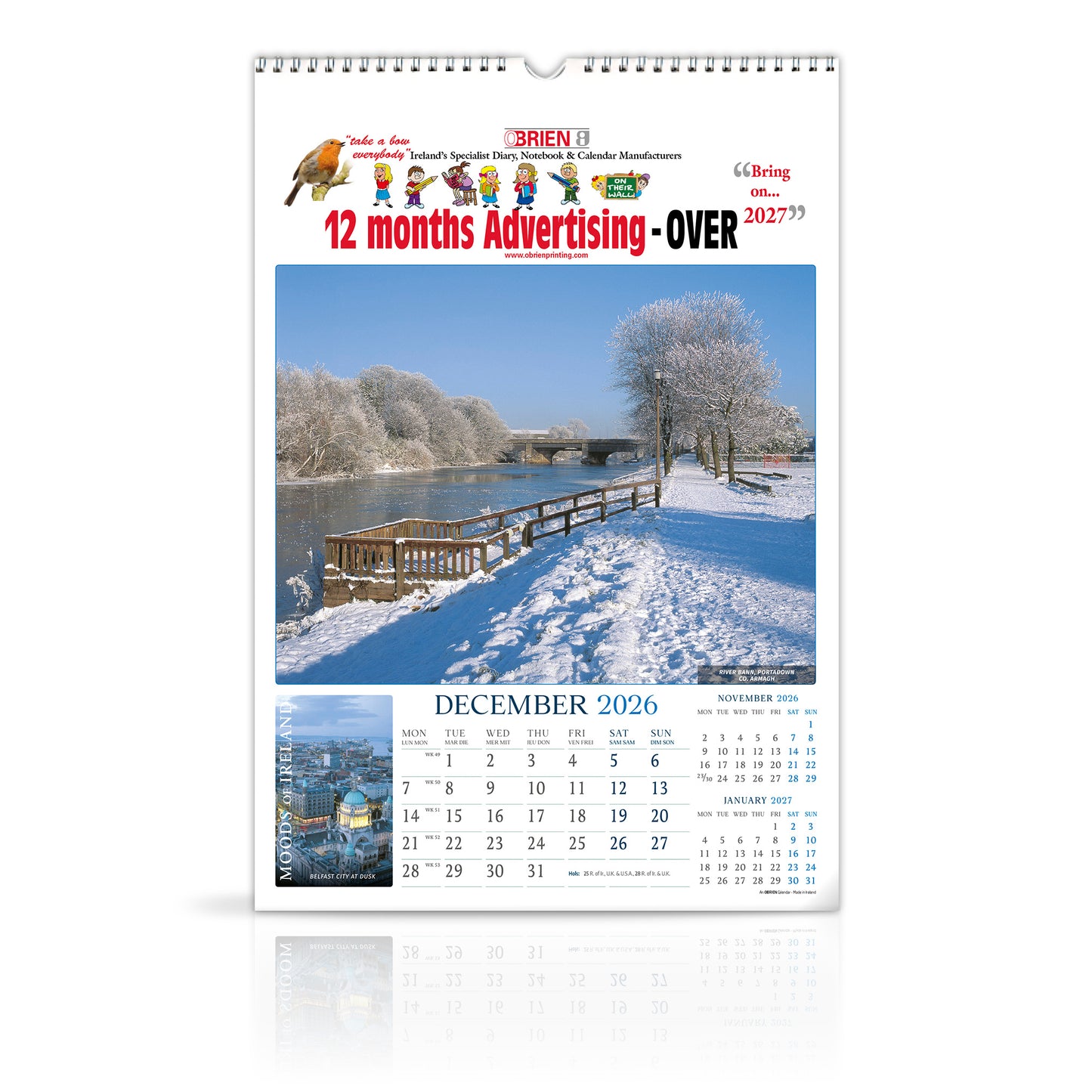 Moods of Ireland - Large Wirebound Custom Calendar