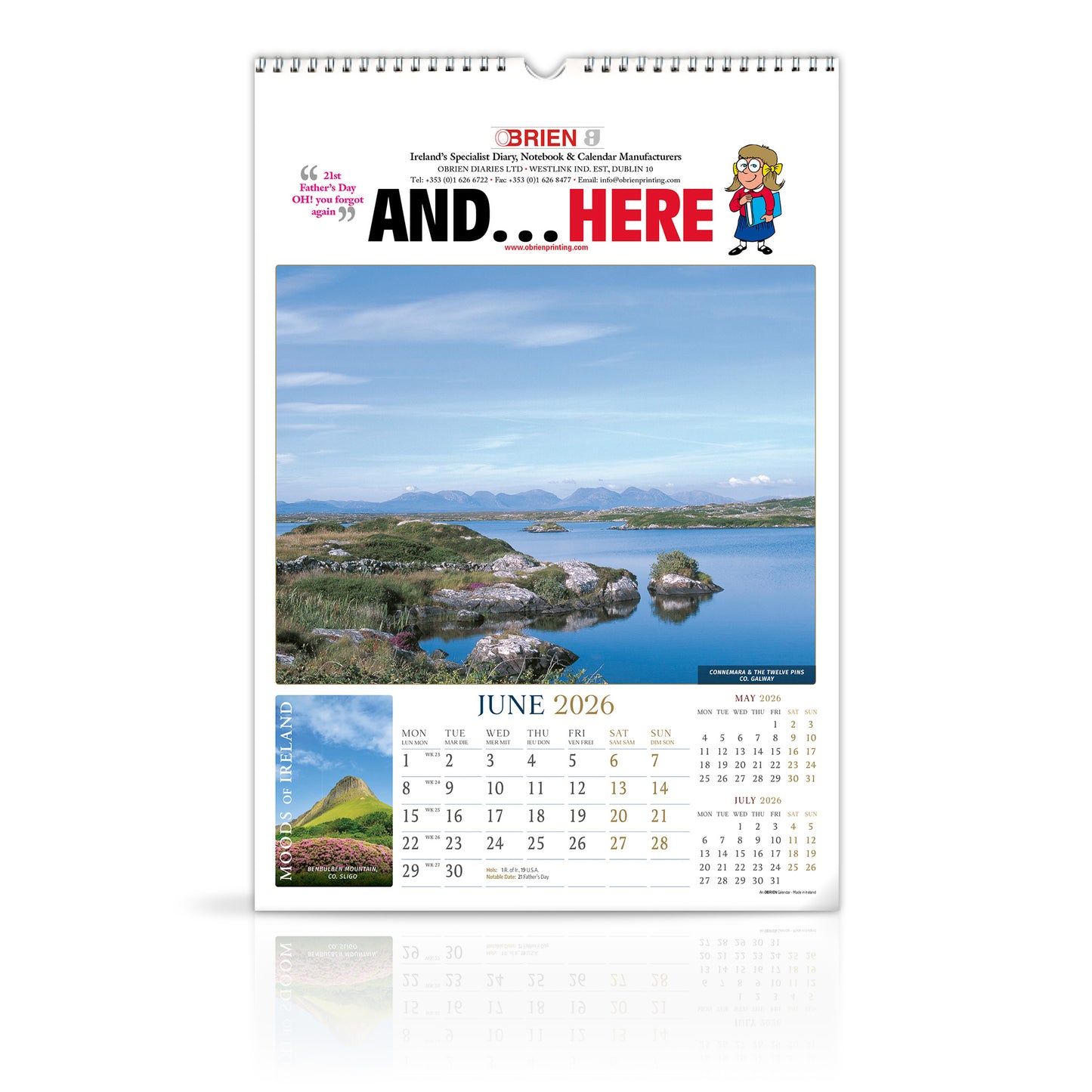 Moods of Ireland - Large Wirebound Custom Calendar