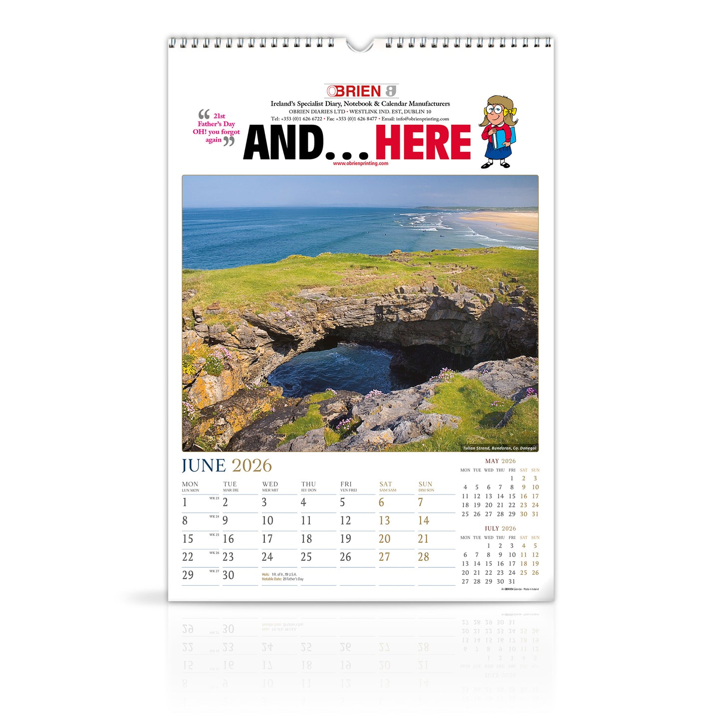 Moods of Ireland - Large Wirebound Custom Calendar
