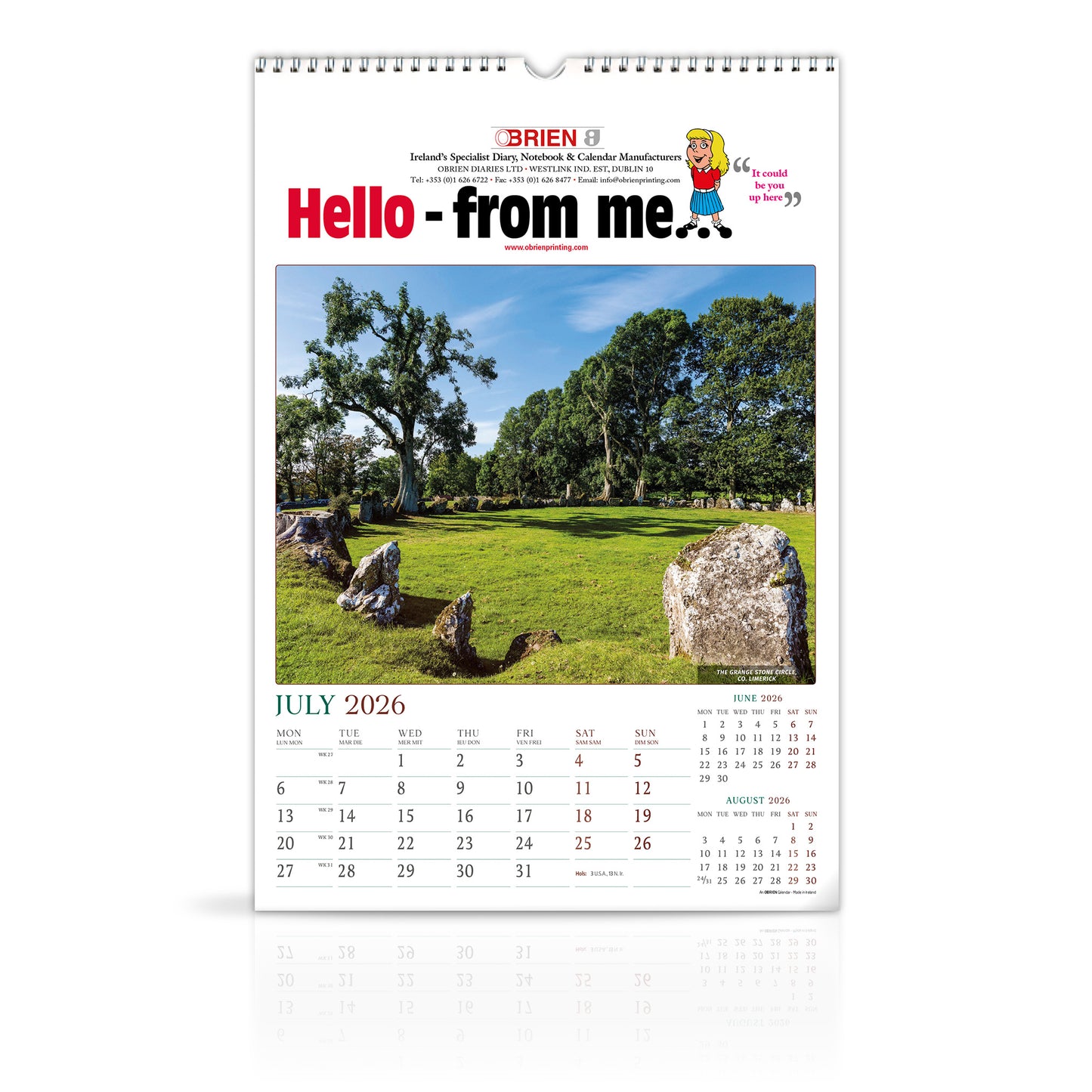 Moods of Ireland - Large Wirebound Custom Calendar