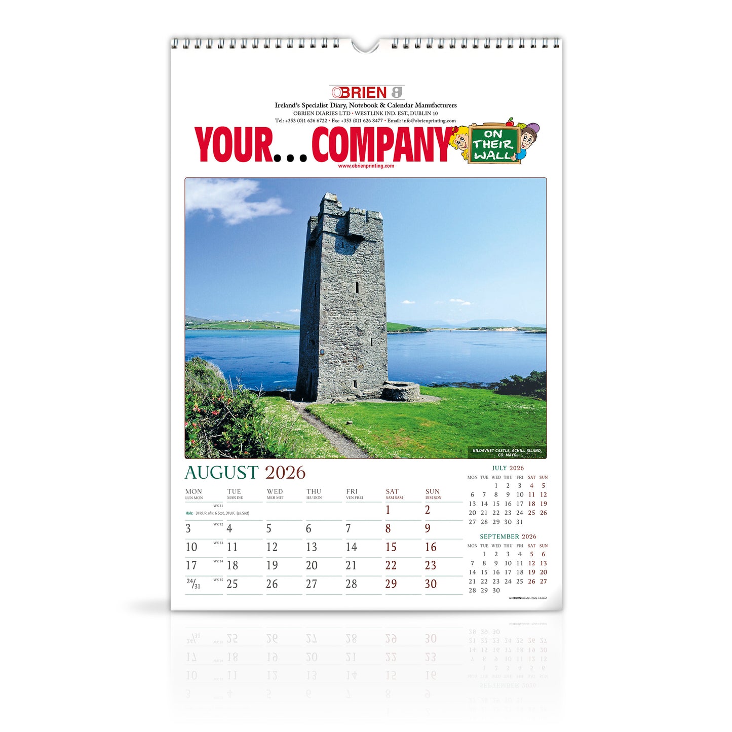 Moods of Ireland - Large Wirebound Custom Calendar