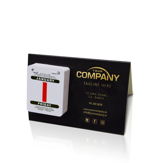 Foil Embossed Board Desk Easel - Custom Calendar