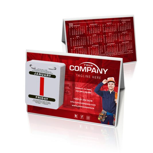 Full Colour PVC Desk Easel - Custom Calendar