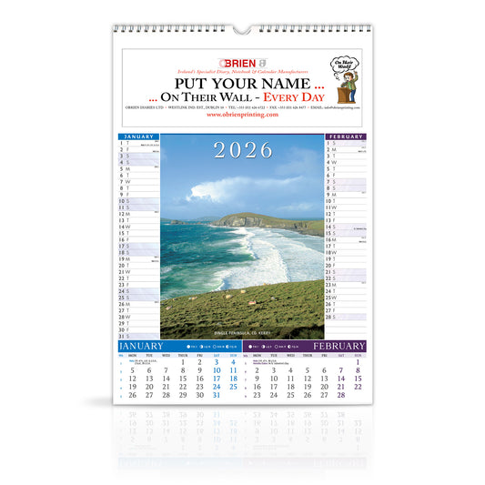 40 Shades of Green - Large Wirebound Custom Calendar