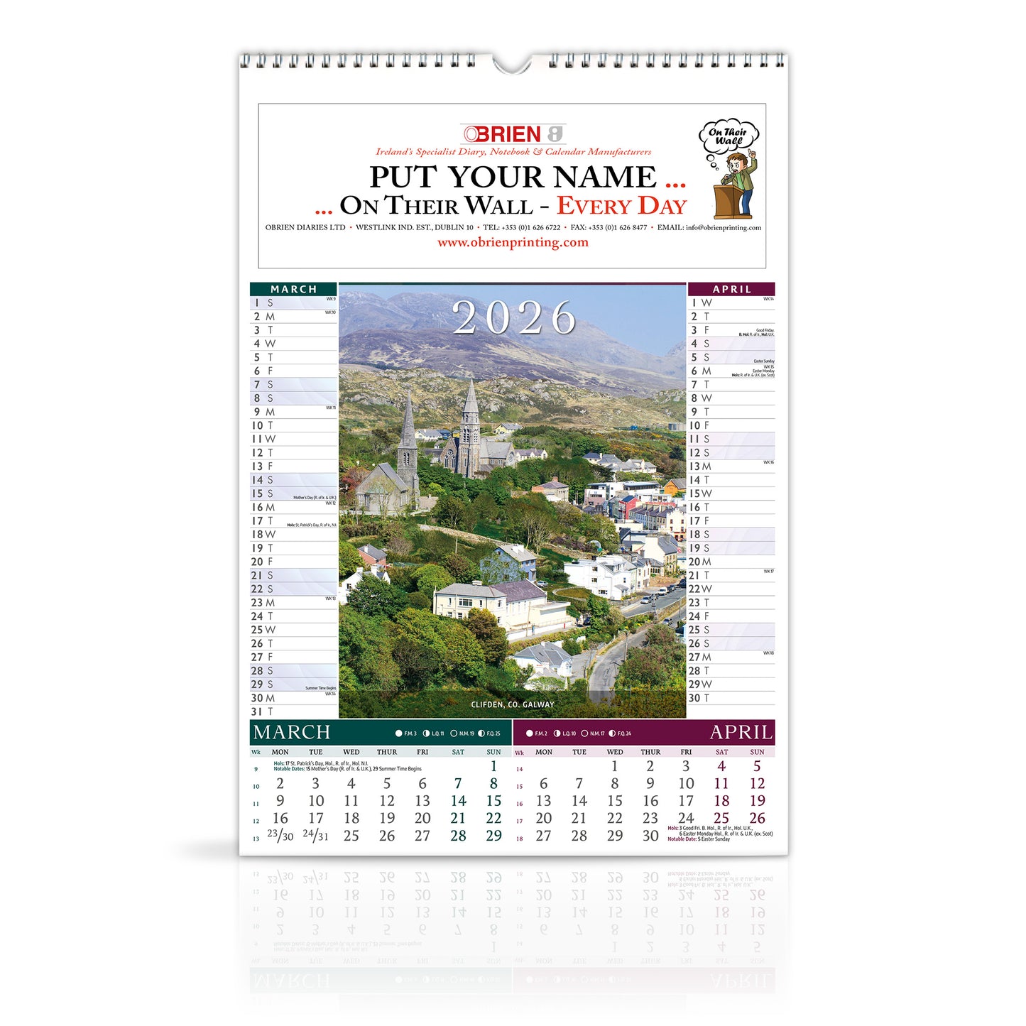 40 Shades of Green - Large Wirebound Custom Calendar
