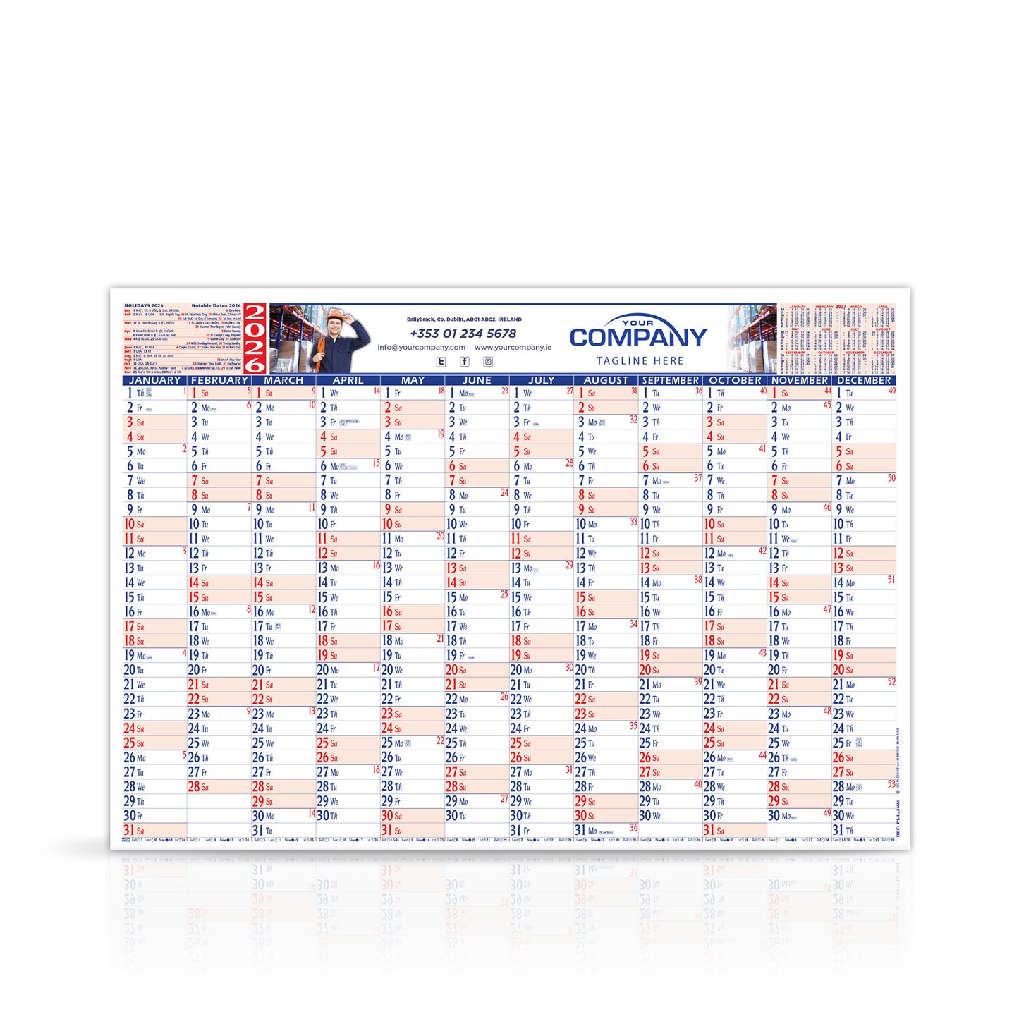 A2 or A3 Wall Planner - Extra Large Custom Planner