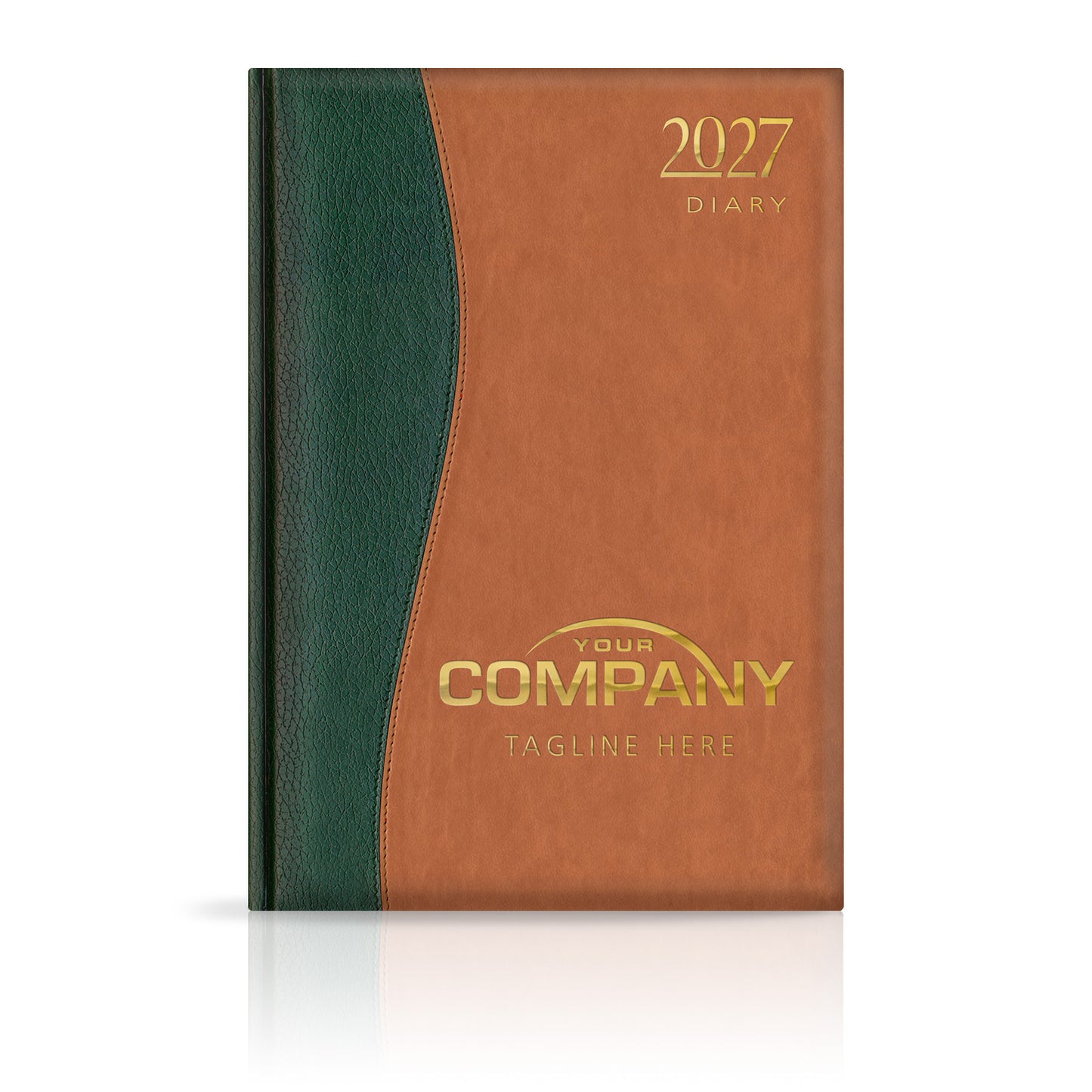 A4 Duotone 'Stitched' Padded Customised Diary