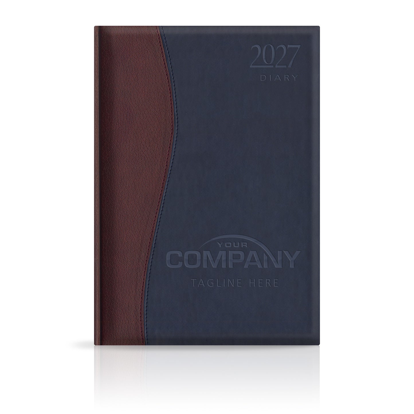 A4 Duotone 'Stitched' Padded Customised Diary