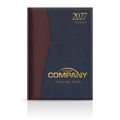 A4 Duotone 'Stitched' Padded Customised Diary