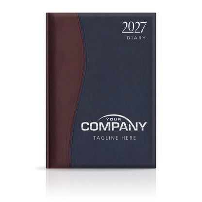 A4 Duotone 'Stitched' Padded Customised Diary
