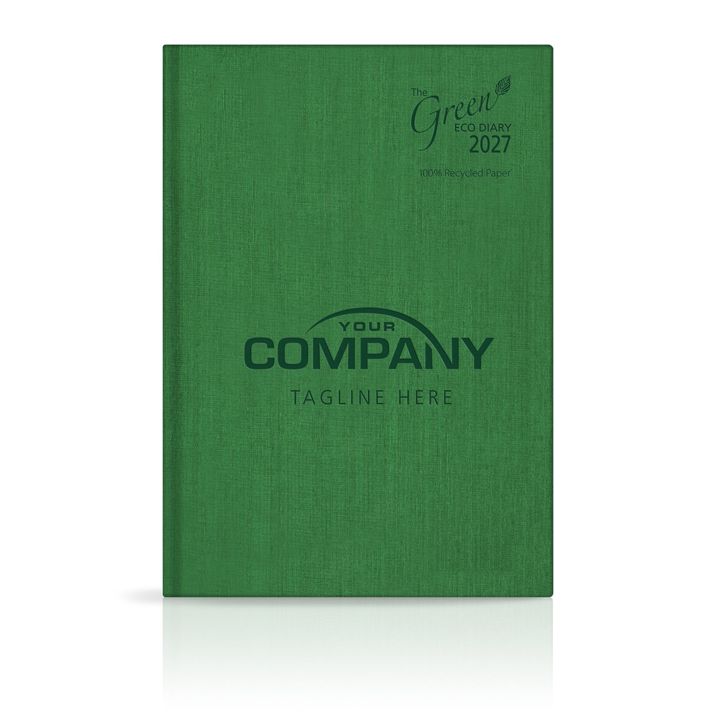 A4 'The Green Eco' Hardback or Padded Customised Diary