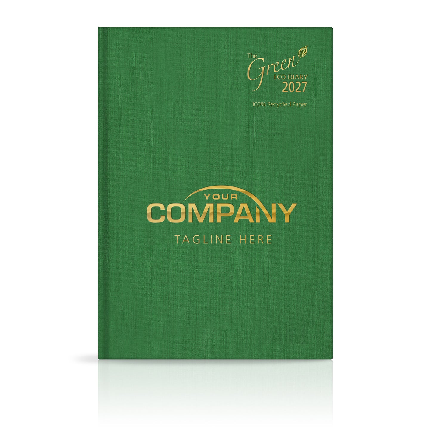 A4 'The Green Eco' Hardback or Padded Customised Diary