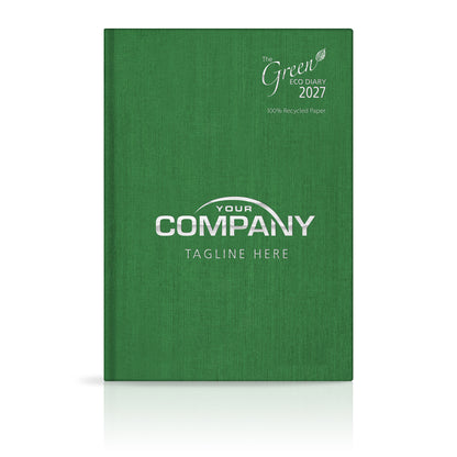 A4 'The Green Eco' Hardback or Padded Customised Diary