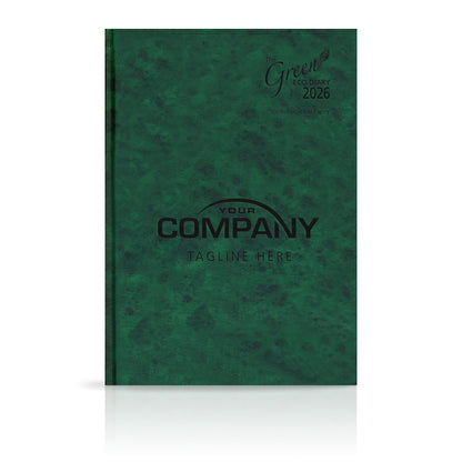 A4 'The Green Eco' Hardback or Padded Custom Diary