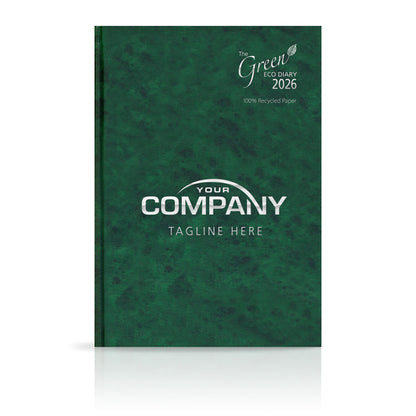 A4 'The Green Eco' Hardback or Padded Custom Diary