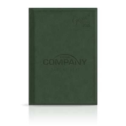 A4 'The Green Eco' Hardback or Padded Custom Diary