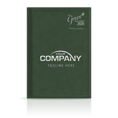 A4 'The Green Eco' Hardback or Padded Custom Diary