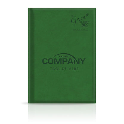 A4 'The Green Eco' Hardback or Padded Customised Diary
