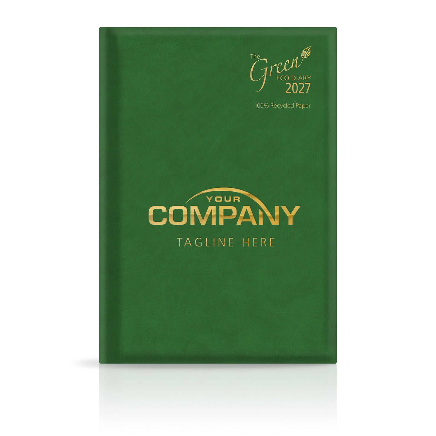 A4 'The Green Eco' Hardback or Padded Customised Diary