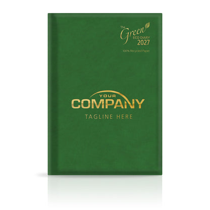 A4 'The Green Eco' Hardback or Padded Customised Diary