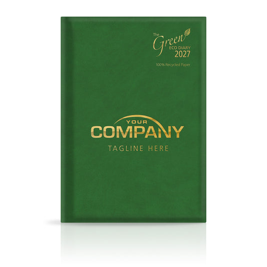 A4 'The Green Eco' Hardback or Padded Customised Diary