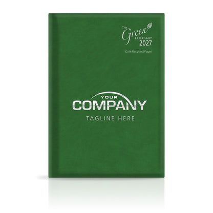 A4 'The Green Eco' Hardback or Padded Customised Diary