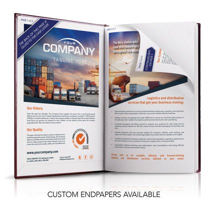 A4 Marble Baladek Hardback or Padded Custom Corporate Diary