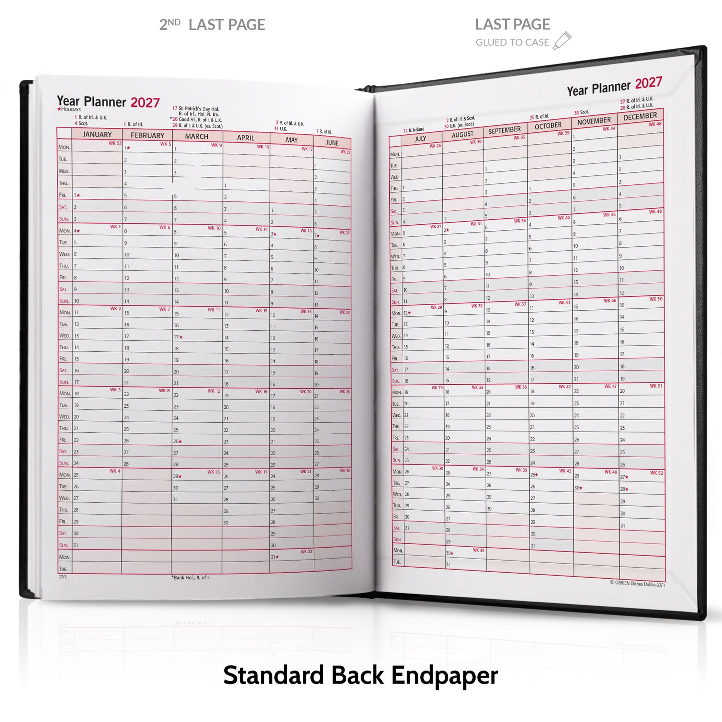 A4 Full Colour Hardback or Padded Customised Diary