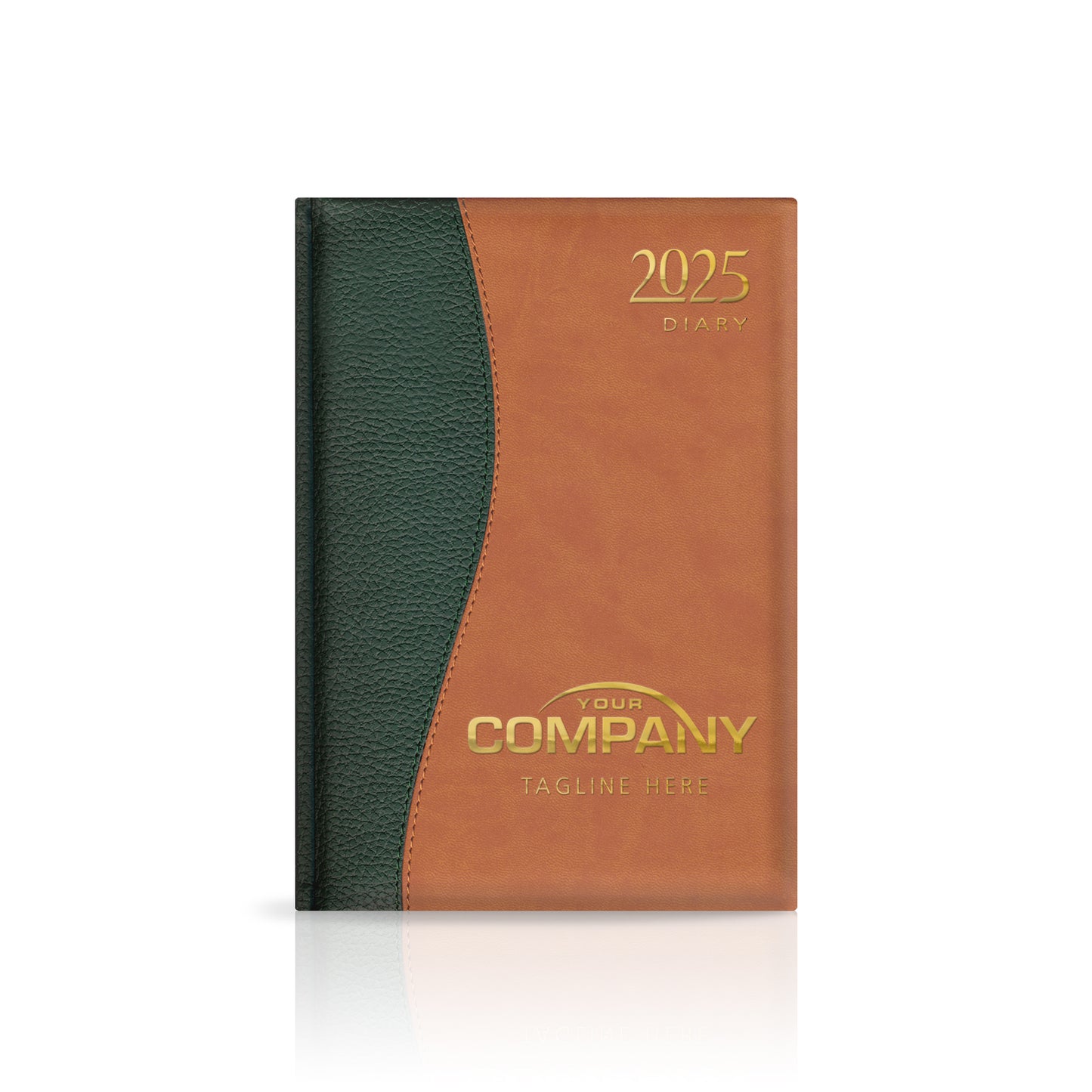 A5 Duotone 'Stitched' Padded Custom Corporate Diary