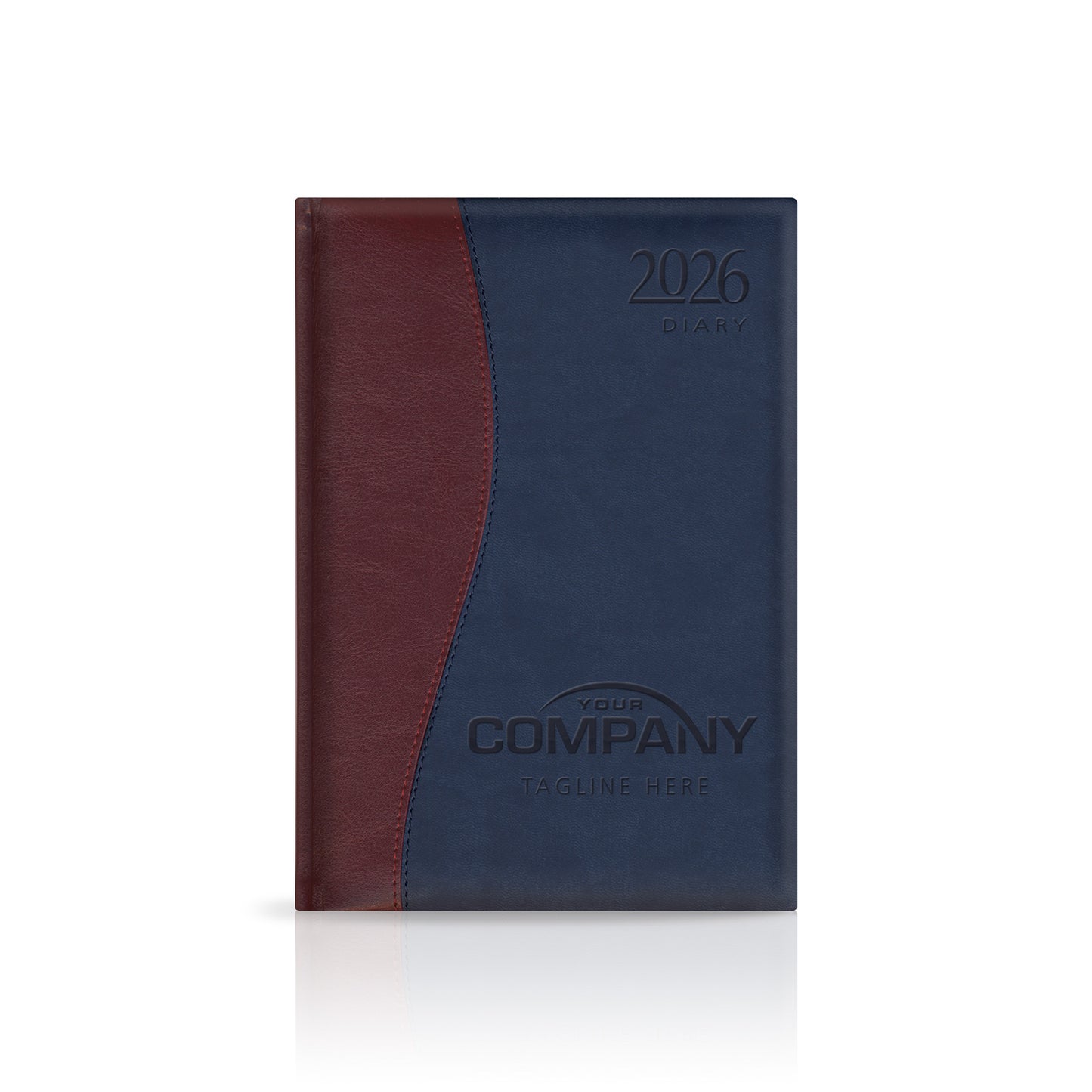 A5 Duotone 'Stitched' Padded Custom Diary