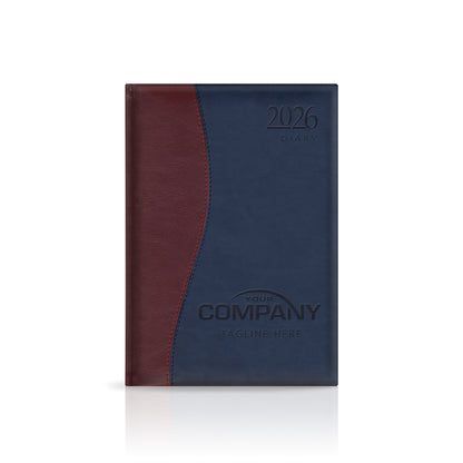 A5 Duotone 'Stitched' Padded Custom Diary