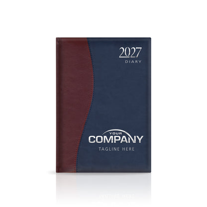 A5 Duotone 'Stitched' Padded Customised Diary
