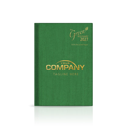 A5 'The Green Eco' Hardback or Padded Customised Diary