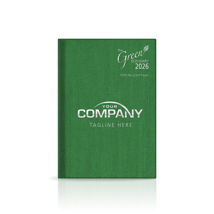 A5 'The Green Eco' Hardback or Padded Customised Diary